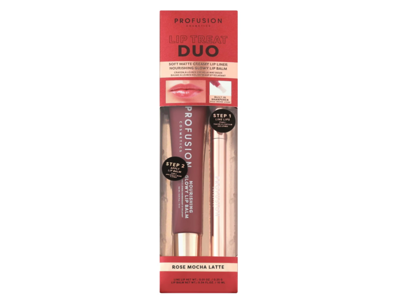 Profusion Cosmetics Lip Treat Duo, Rose Mocha Latte
