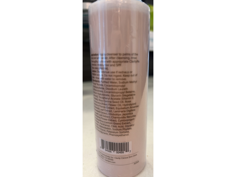 ClarityRx Cleanse Daily Vitamin-Infused Cleanser, 6 fl oz/180 mL