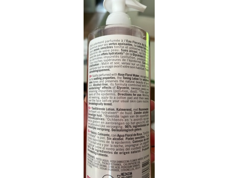 Evoluderm Lotion Tonique, Rose Floral Water, 500 mL