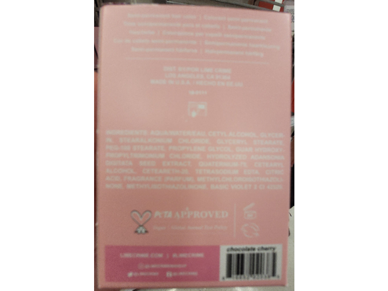 Lime Crime Unicorn Hair Semi Permanent Hair Color, Chocolate Cherry, 6.76 fl oz/200 mL