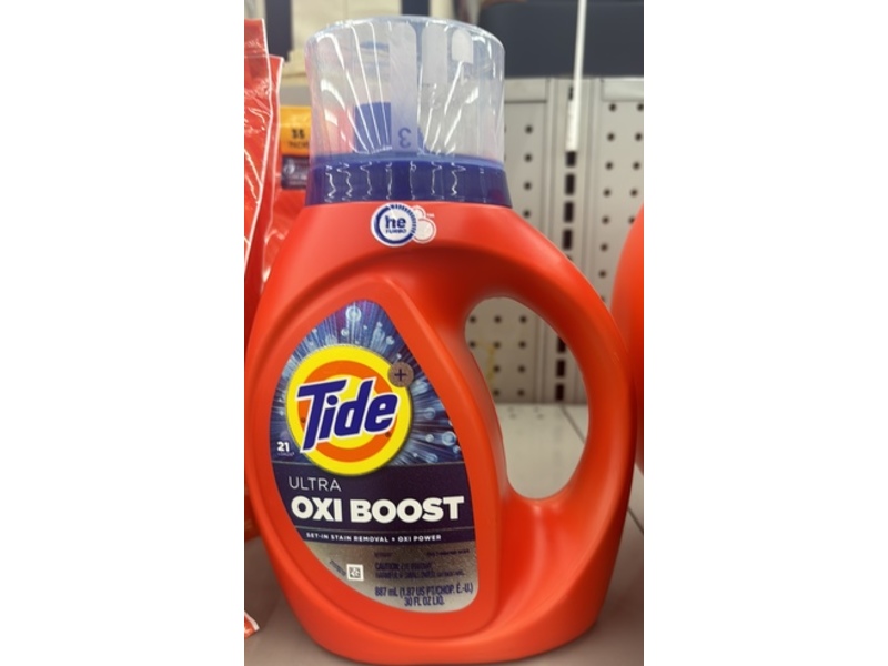 Tide Ultra OXI Boost Laundry Detergent, 21 Loads, 30 fl oz/887 mL