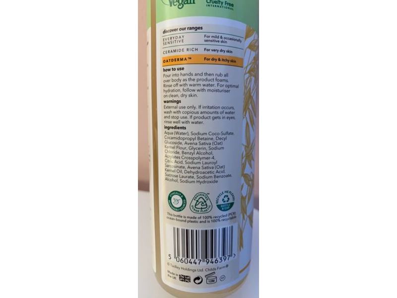 Childs Farm Body Wash, Oat Derma, 250 mL