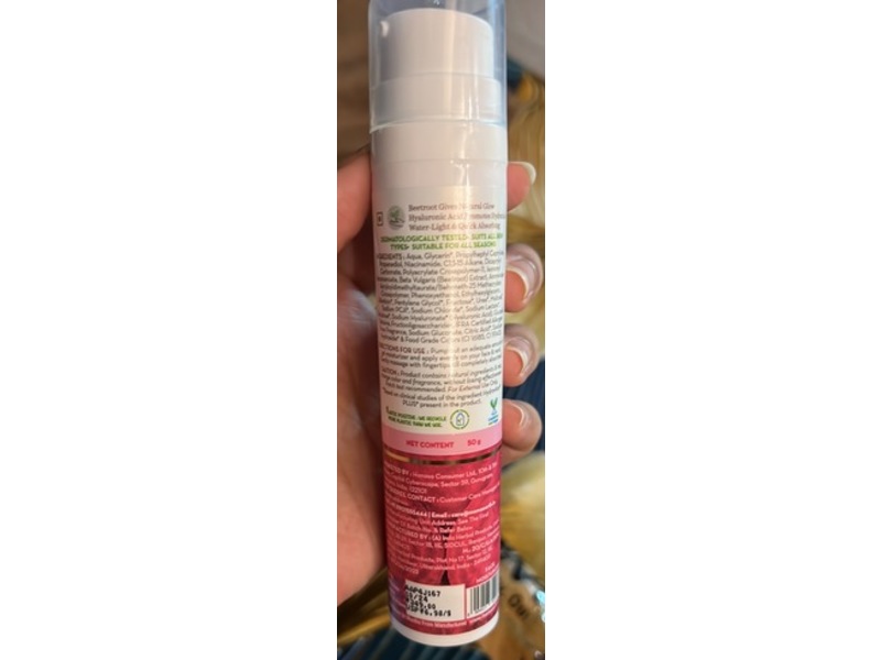 Mamaearth Hydraful Moisturizer, Beetroot And Hyaluronic Acid, 1.76 fl oz/50 g