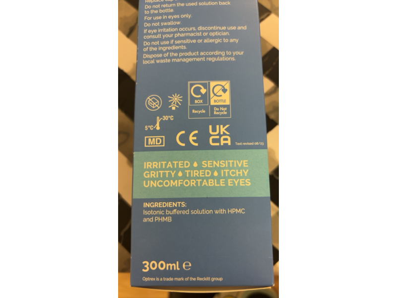 Optrex Multi Action Eye Wash, 300 mL