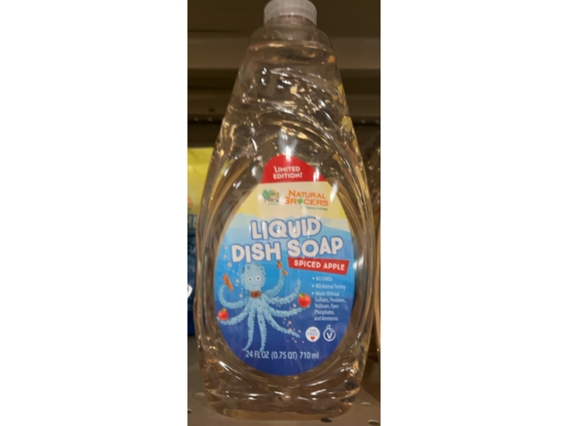 Natural Grocers Liquid Dish Soap, Spiced Apple, 24 fl oz/710 mL