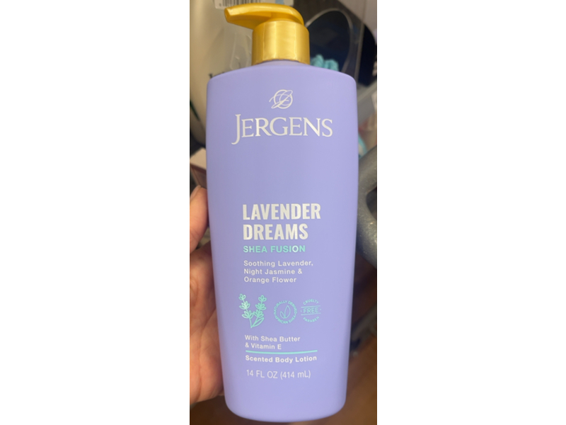 Jergens Shea Fusion Scented Body Lotion, Lavender Dreams, 14 fl oz/414 mL