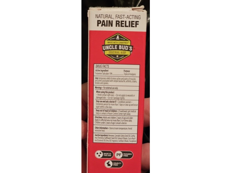 Uncle Bud's Natural & Fast-Acting Pain Relief, Coconut Scented, 1 oz/28.4 mL