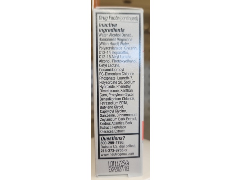Neutrogena Rapid Clear Acne Eliminating Spot Gel, Salicylic Acid, 0.5 fl oz/15 mL