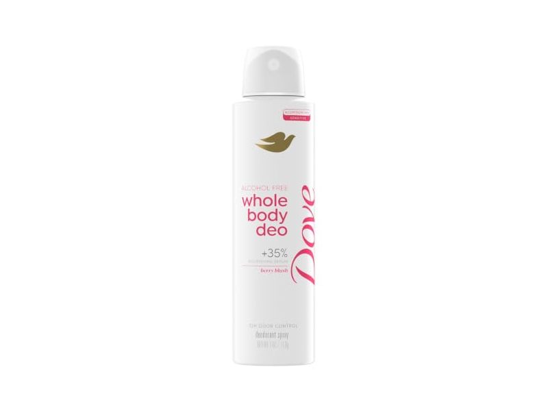 Dove Whole Body Deodorant Spray, Berry Blush, 4 oz/113 g