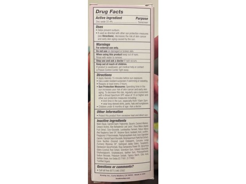 Kinship Self Reflect Rose Probiotic Moisturizing Zinc Oxide Sunscreen, SPF 32, 1.75 oz/50 g