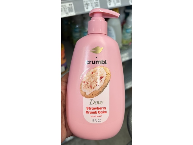 Dove x Crumbl Hand Wash, Strawberry Crumb Cake, 12 fl oz, 2 Pack
