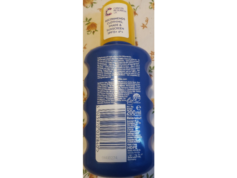 Nivea Sun Protect & Moisture Sun Spray, SPF 30, High, 200 mL