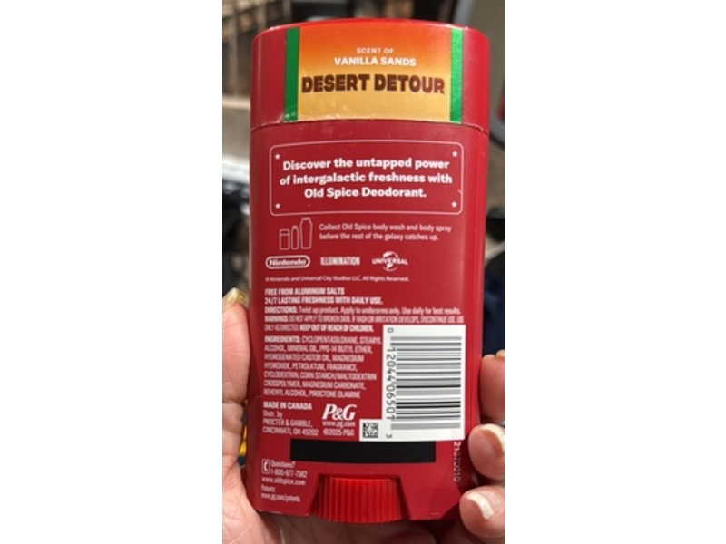 Old Spice x The Super Mario Galaxy Movie Deodorant, Vanilla Sands Desert Detour, 3.0 oz/85 g