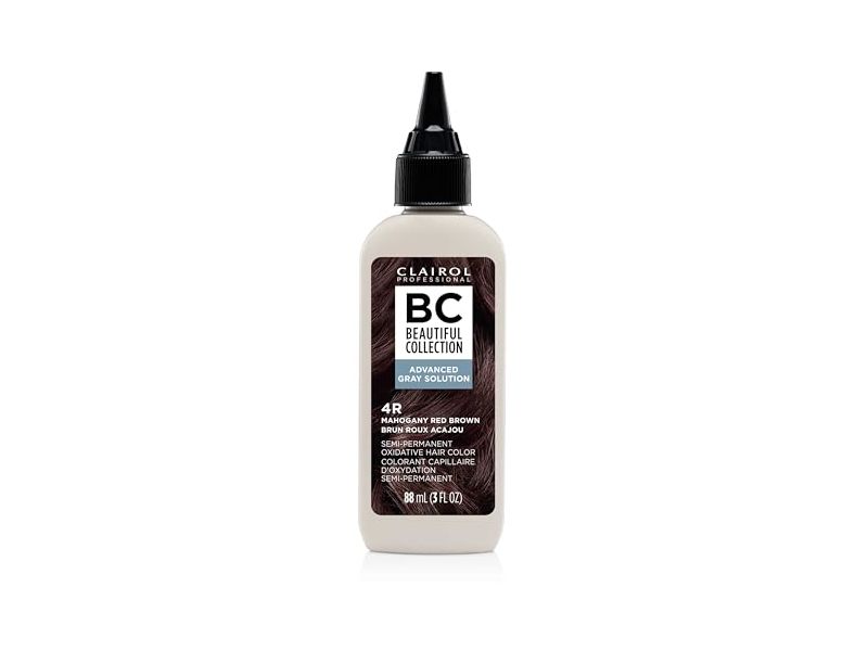 Clairol Professional Beautiful Collection Advanced Gray Solutions Semi Permanent Hair Color, Mahogany Red Brown, 3 fl oz/88 mL
