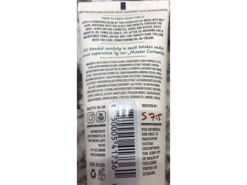 Curlsmith Curl Quenching Conditioning Wash, Moisture Recipe, 2 oz/64 g