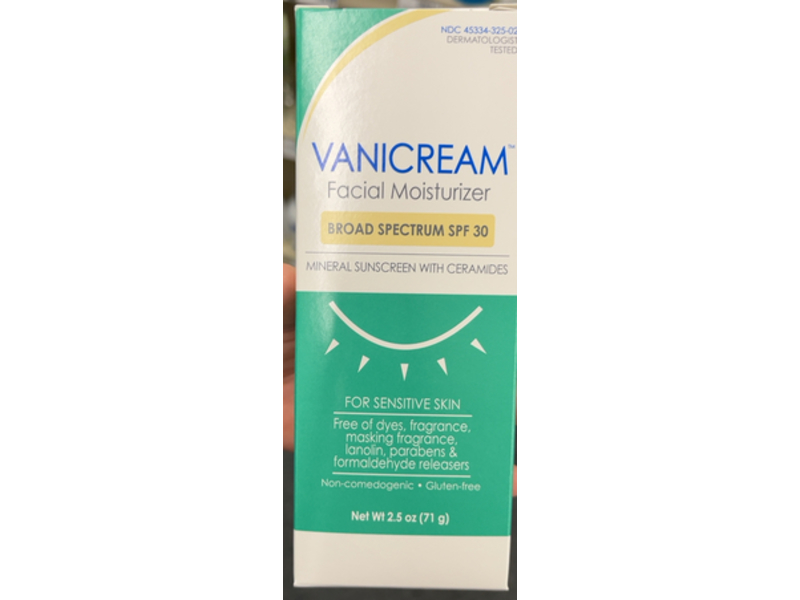 Vanicream Facial Moisturizer, Broad Spectrum SPF 30, 2.5 oz/71 g, Pack Of 2