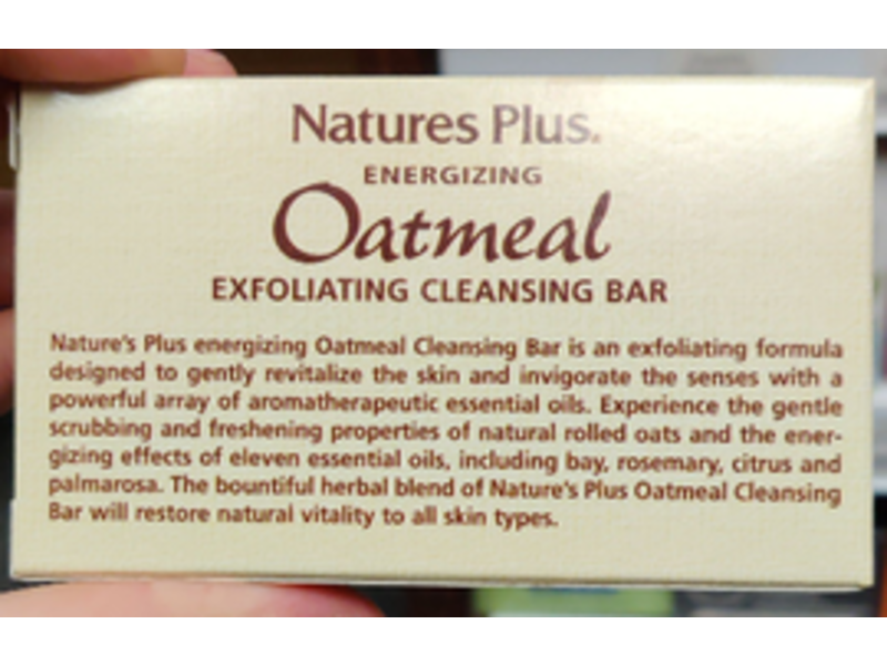 Nature's Plus Exfoliating Cleansing Bar, Oatmeal, 3.5 oz/100 g