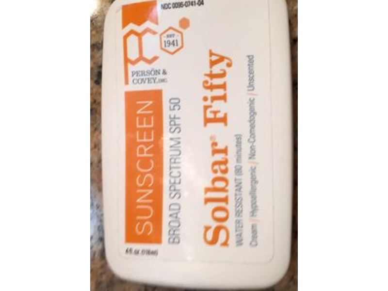 Person & Covey Solbar Fifty Sunscreen, SPF 50, 4 fl oz/118 mL