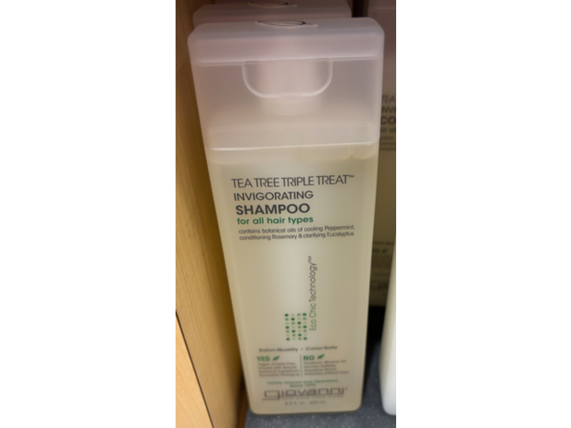 Giovanni Triple Treat Invigorating Shampoo, Tea Tree, 8.5 fl oz/250 mL