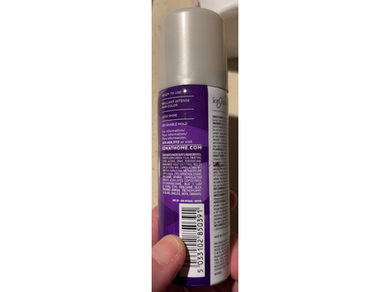 Ion Brights Airbrush Tint Color Brilliance Temporary Hair Color, Purple, 1.40 oz/50 mL