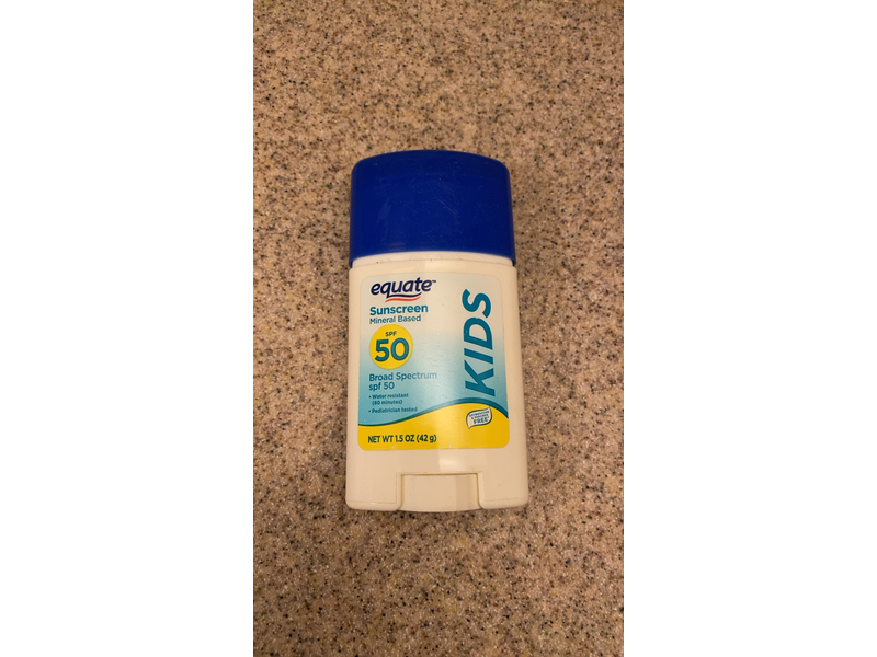 Equate Kids Mineral Based Sunscreen, SPF 50, 1.5 oz/42 g