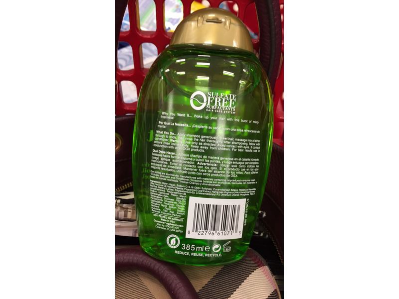 Ogx Refreshing Scalp + Tea Tree Mint Shampoo, Extra Strength, 13 fl oz/385 mL