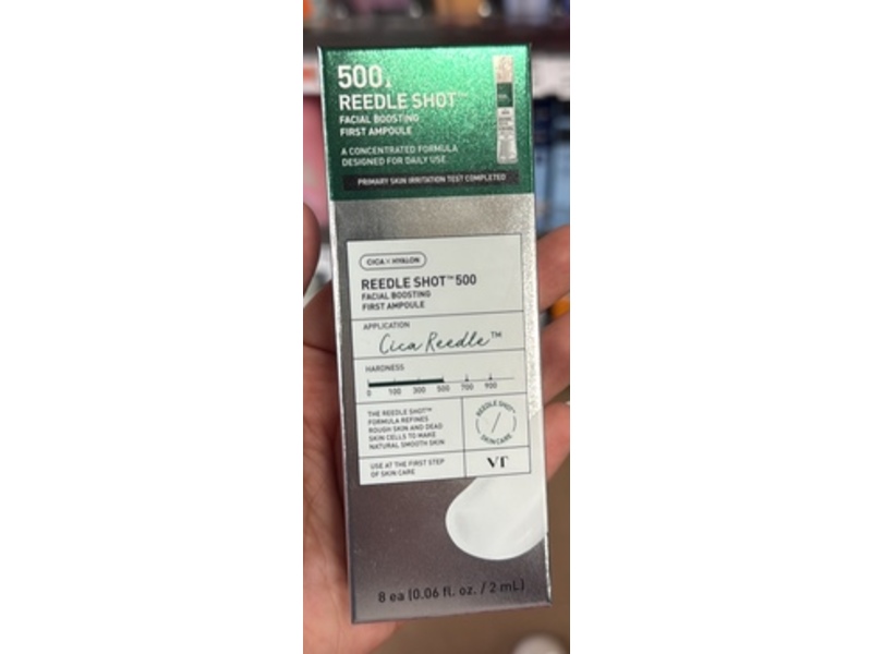 VT Cosmetics Reedle Shot 500 Facial Boosting First Ampoule, 0.06 fl oz/2 mL