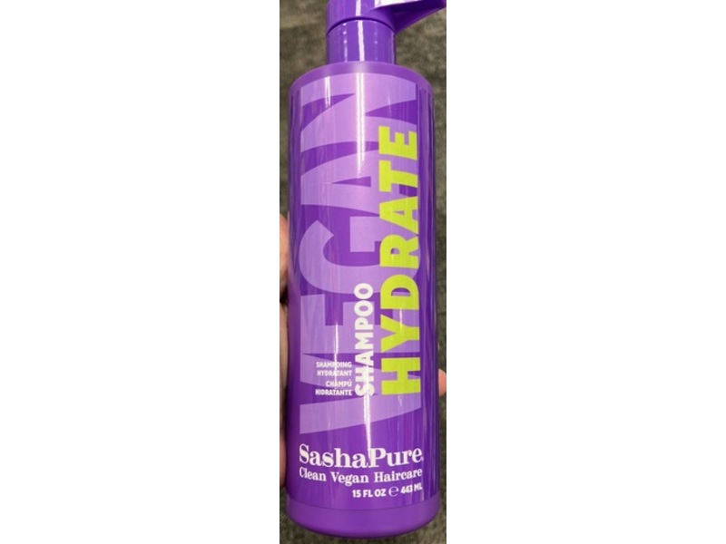 SashaPure Hydrate Shampoo, 15 fl oz/443 mL
