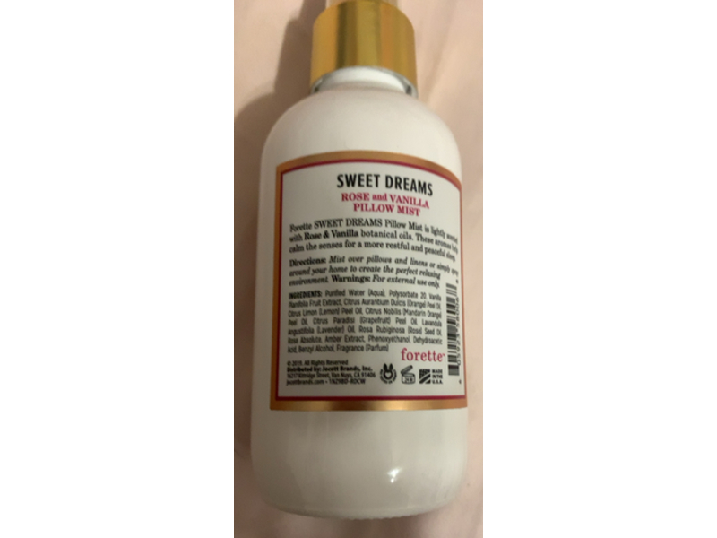 Forette Sweet Dreams Pillow Mist, Rose & Vanilla, 4 fl oz/118 mL