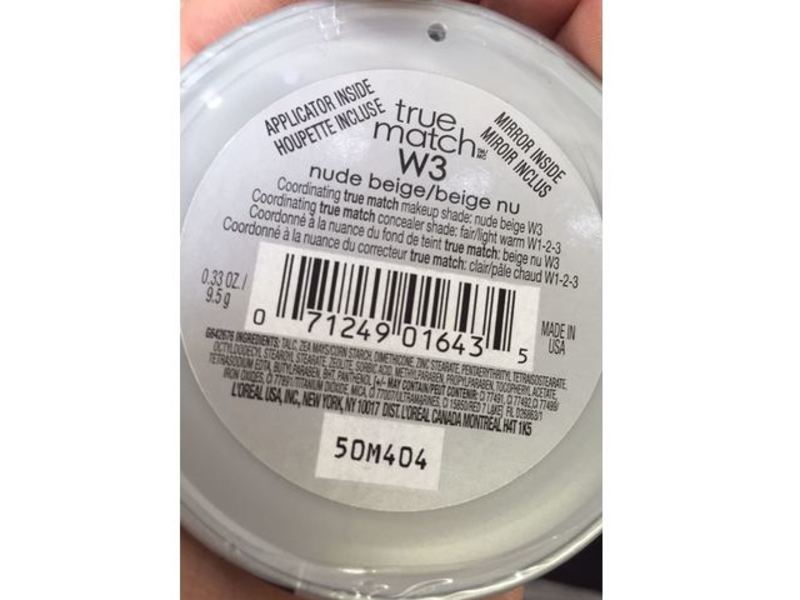 L'Oreal Paris True Match Super-Blendable Powder, W3 Light Medium, 0.33 oz/9.5 g