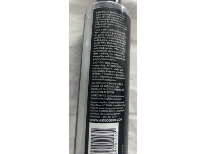 Astroglide Premium Silicone Liquid Anal Lubricant, 8.5 fl oz/251 mL