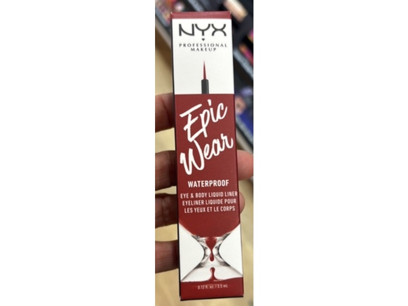 NYX Professional Makeup Epic Wear Waterproof Eye & Body Liquid Liner, EWSPLL07 Red, 0.12 fl oz/3.5 mL