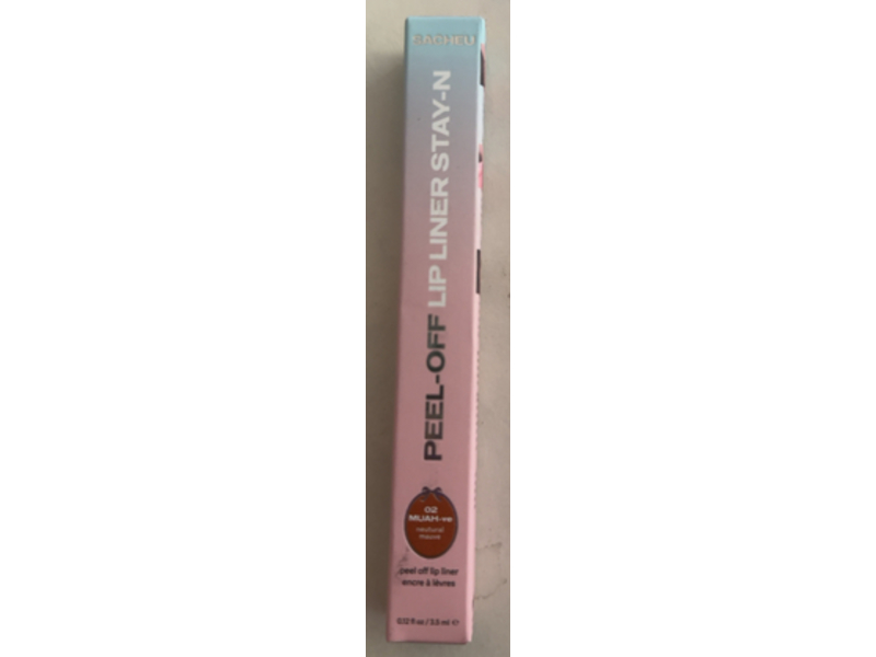 Sacheu Peel-Off Lip Liner Stay-N, 02 Muah-ve, 0.12 fl oz/3.5 mL