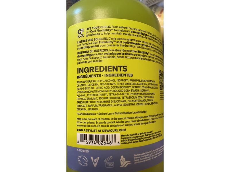 Deva Curl No-Poo Decadence Zero Lather Cleanser, Ultra-Rich, Moisture, Green Oasis, 32 fl oz/946 mL