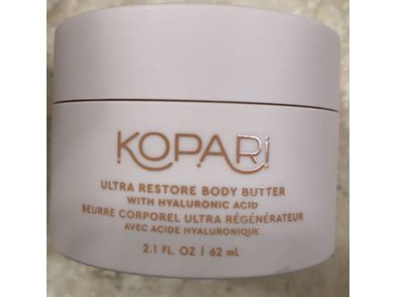 Kopari Ultra Restore Body Butter, Hyaluronic Acid, Coconut Oil, 2.1 fl oz/62 mL