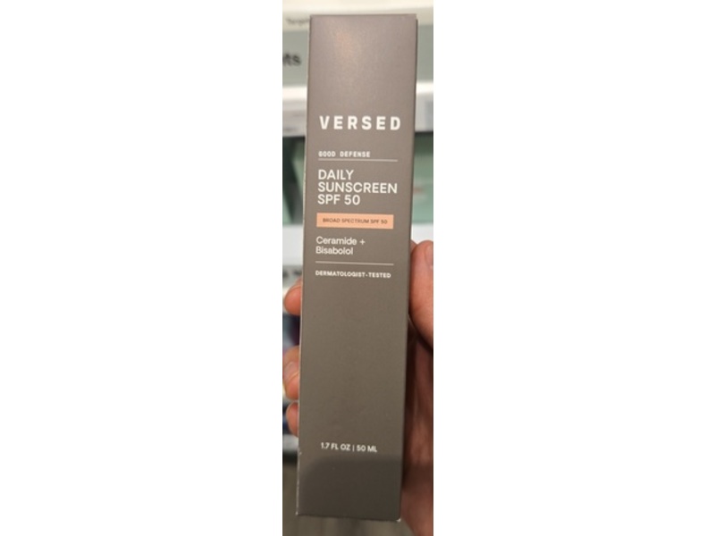Versed Daily Sunscreen, SPF 50, Ceramide + Bisabolol, 1.7 fl oz/50 mL
