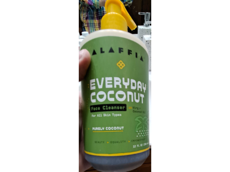Alaffia Everyday Coconut Face Cleanser, Vergin Coconut Oil, 12 fl oz/354 mL