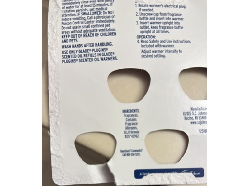 Glade Plugins Scented Oil Refills, Lavender & Vanilla, 0.67 fl o/19.8 mL, Pack Of 5