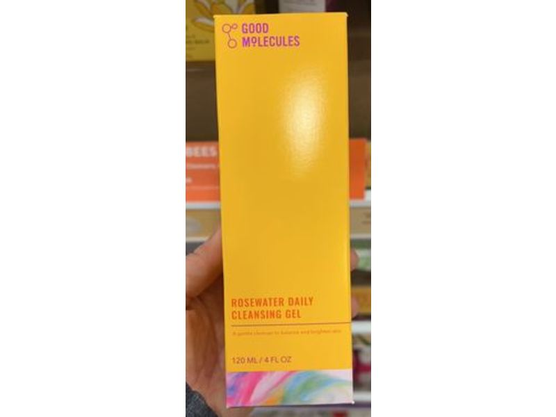 Good Molecules Daily Cleansing Gel, Rosewater, 4 fl oz/120 mL