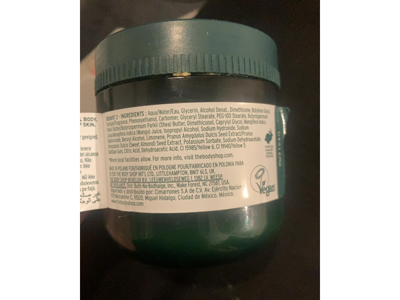 The Body Shop Body Yogurt, Mango, 6.91 oz/200 mL