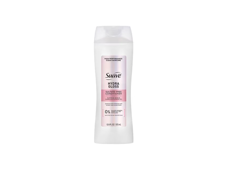 Suave Hydra Gloss Conditioner, Glycolic Acid & Camellia Flower Oil, 12.6 fl oz/373 mL, Pack Of 6