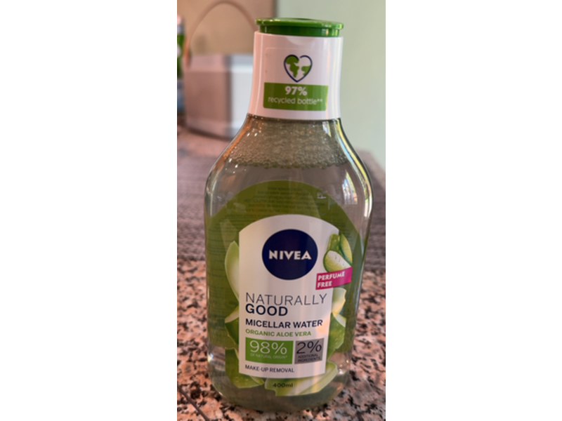 Nivea Naturally Good Micellar Water, Aloe Vera, 400 mL