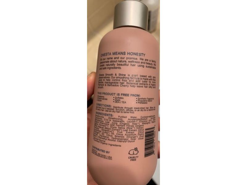 Onesta Hair Care Blow Dry Creme, Smooth & Shine, 8 fl oz/236 mL