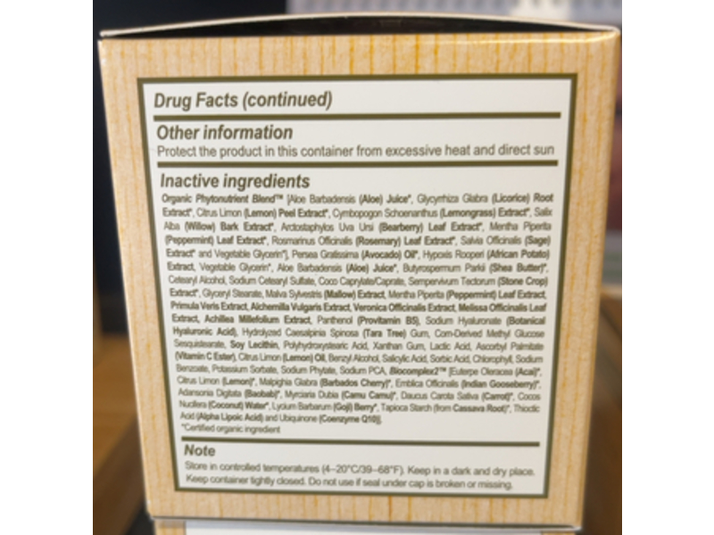 Eminence Organic Skin Care Bright Skin Moisturizer, SPF 40, 2 fl oz/60 mL