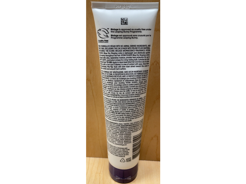 Biolage Hydra Source Blow Dry Shaping Lotion, 5.1 fl oz/150 mL