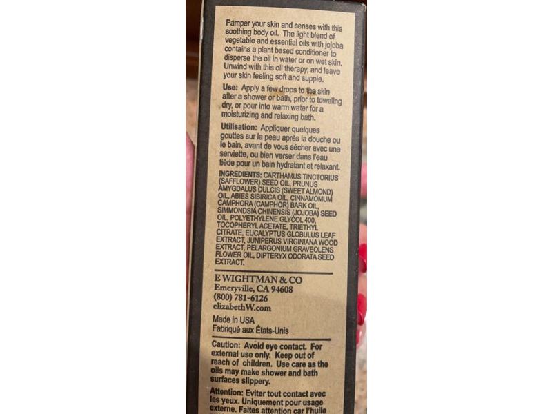 Elizabeth W Eucalyptus Body Oil, 4 fl oz/118 mL