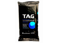 Tag Disposable Washcloths, Aloe Vera, Chamomile & Vitamin E, 18 Count, Pack Of 2 - thumbnail 1