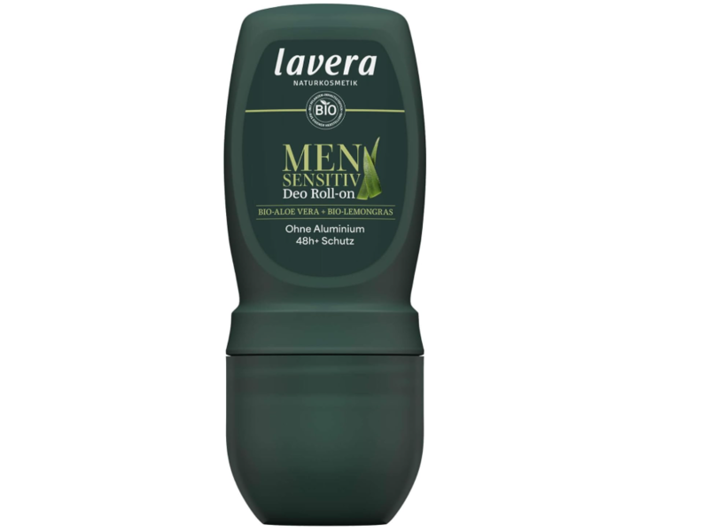 Lavera Men Sensitive Deo Roll-On, Bio-Aloe Vera + Bio-Lemongras, 50 mL