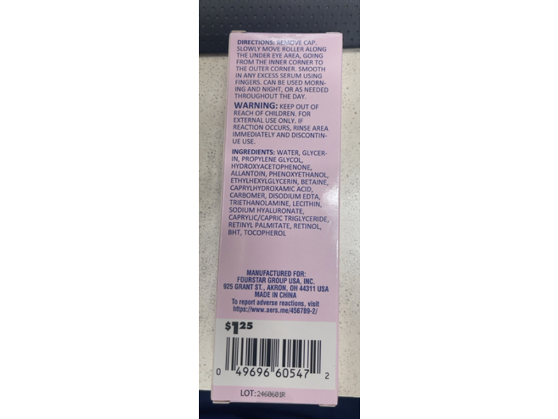 b.Pure Retinol Serum Under Eye Roller, Revitalize, 0.5 fl oz/15 mL