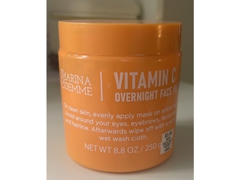 Marina Demme Rejuvenating Overnight Face Mask, Vitamin C, 8.8 oz/250 g
